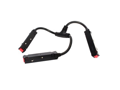 Trojitý "T" elektrický konektor pre magnetickú koľajnicu LL-BX čierny
