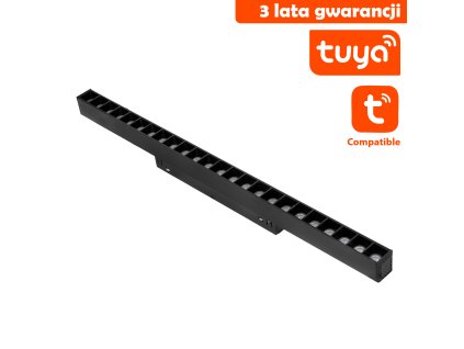 LED svietidlo s diódami pre magnetické koľajnice DDCX-GS24-436-TY Tuya 24W Black CCT