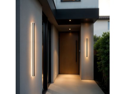 Vonkajšia LED nástenná lampa 120 cm UNO-BH-022 22W 3000K Čierna IP54