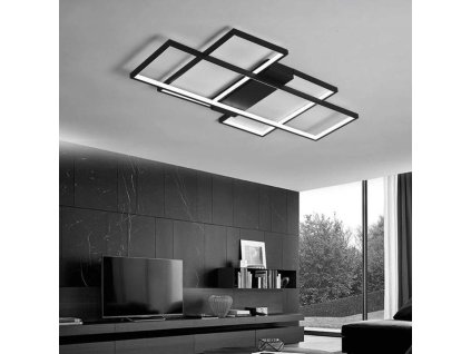 Lampa Led ring 123W czarna + Pilot