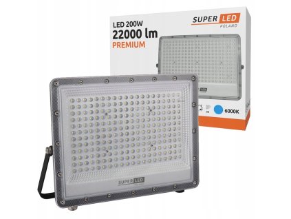 naswietlacz led halogen lampa slim led 200w 22000lm premium superled big