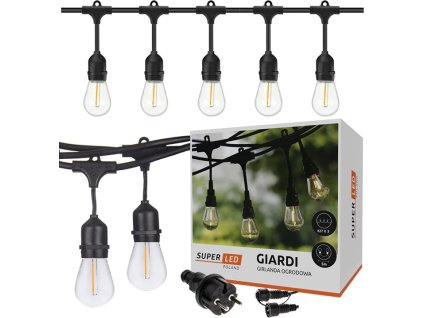 girlanda ogrodowa zewnetrzna lancuch swietlny 5m 5x zarowka led e27 l big