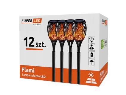 lampa solarna led latarnia pochodnia wbijana plomien 50cm ean gtin 5903796151435 1 big