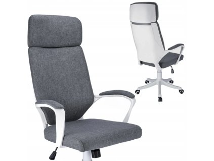 fotel obrotowy ICON szary przod tyl