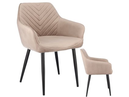 Kreslo NAPOLI čalúnené béžovým zamatom