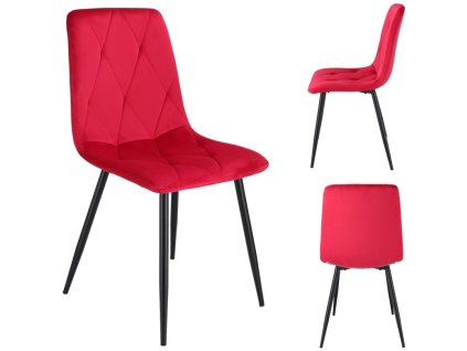 Stolička PIADO čalúnená amarantovým zamatom