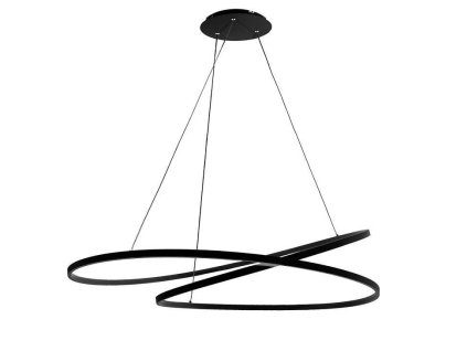 Dekoratívna LED závesná lampa 122w čierna DL-I09 + diaľkové ovládanie MONA XL