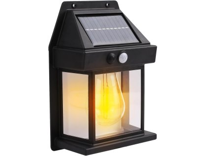 lampa solarna led elewacyjna kinkiet z czujnik ruchu i zmierzchu zarowka big