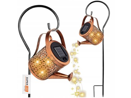 lampa ogrodowa solarna led konewka xxl z czujnik zmierzchu superled big