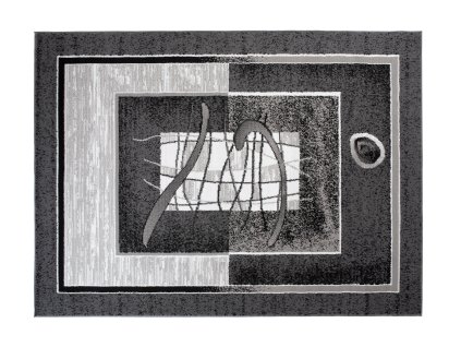 Kusový koberec C584D čierny/DARK sivý BALI PP (Rozmer 140x200)