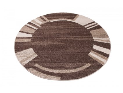 Kusový koberec 3443A DARK hnedý SARI KOŁO 3UX (Rozmer 200x200)