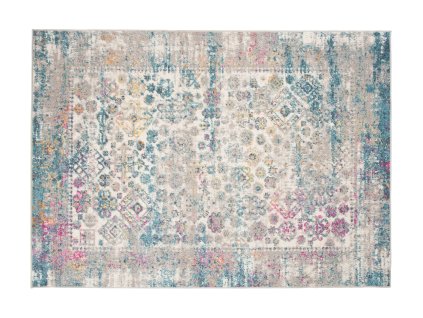 Kusový koberec D253A Asivý/modrý LAZUR (Rozmer 80x150)