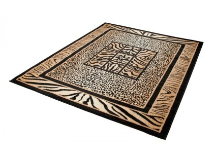 Kusový koberec 6600A čierny ATLAS PP (Rozmer 140x190)