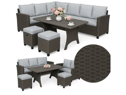 naroznik ogrodowy venezia kolor grafit z pufami