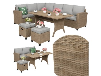 naroznik ogrodowy venezia meble ogrodowe technorattan bez zestaw