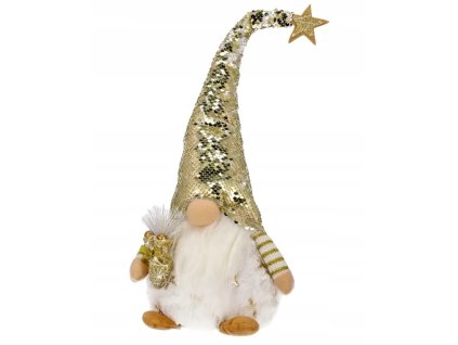 skrzat swiateczny swiecacy 40 cm cekiny zloty kolor