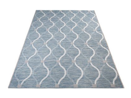 Kusový koberec 21110 ivory Silver/modrý DY. TERAZZA (Rozmer 160x230)
