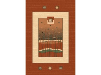 Kusový koberec 5119A hnedo oranžový DORIAN (Rozmer 240x330)