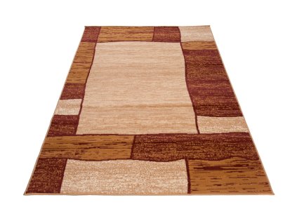 Kusový koberec F454B hnedý CHEAP PP BGX (Rozmer 300x400)