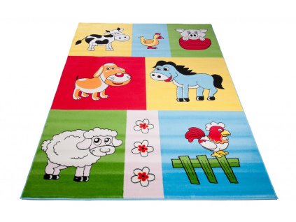 Kusový koberec E047C modrý KINDER CFV (Rozmer 160x220)