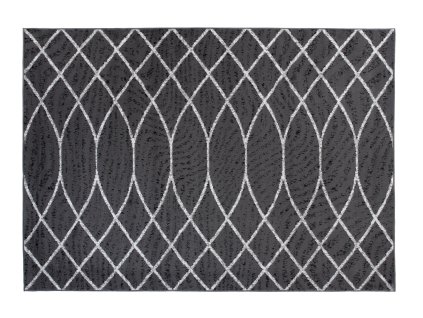 Kusový koberec C429A DARK sivý/biely BALI PP (Rozmer 140x200)