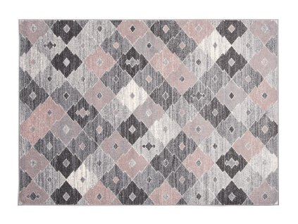 Kusový koberec 78451 SILVER/ružový FIKA (Rozmer 160x220)