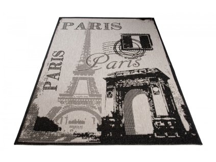 Kusový koberec 20356 strieborný čierny (Rozmer 160x230)