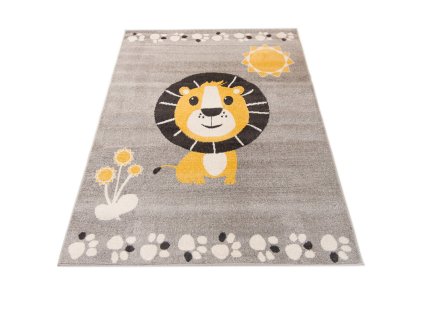 Kusový koberec H319A DARK sivý/žltý HAPPY FBA (Rozmer 160x220)