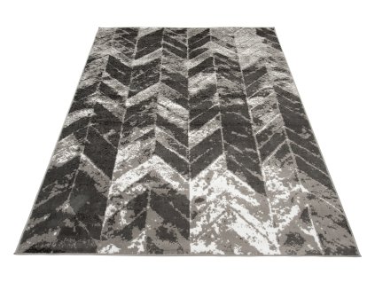 Kusový koberec H031A LIGHT sivý/čierny BALI PP (Rozmer 80x150)