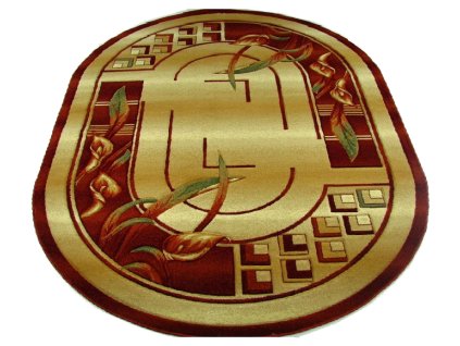 Kusový koberec w7131A červený béžový OV ANTOGYA (Rozmer 190x270)