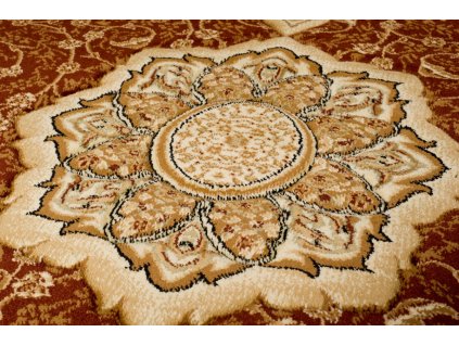 Kusový koberec 5071A hnedý YESEMEK OV (Rozmer 150x295)