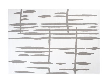 Kusový koberec T967A biely CHEAP PP CRM (Rozmer 250x350)