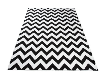 Kusový koberec T238B biely CHEAP PP CRM (Rozmer 160x210)