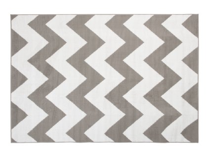 Kusový koberec C437A LIGHT sivý/biely BALI PP (Rozmer 80x150)