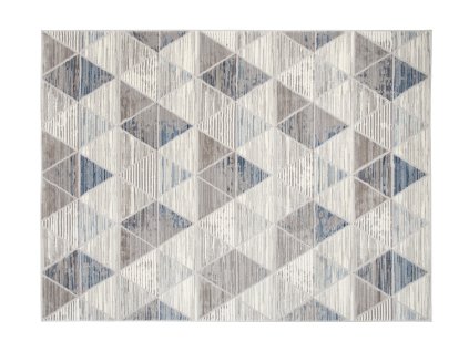 Kusový koberec E460A LIGHT sivý/DARK modrý ASTHANE (Rozmer 80x150)