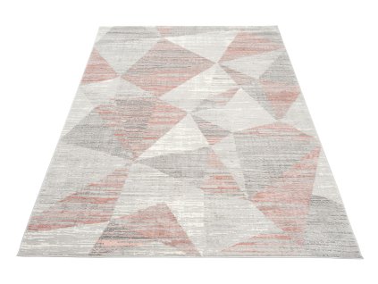 Kusový koberec E455A LIGHT sivý/DARK ružový ASTHANE (Rozmer 250x350)