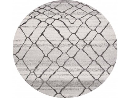 Kusový koberec H072B biely SARI KOŁO BSF (Rozmer 100x100)