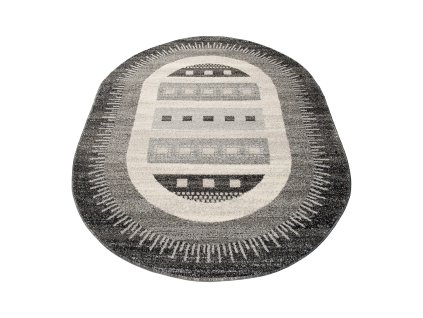 Kusový koberec K189A čierny SARI OV B1X (Rozmer 120x170)