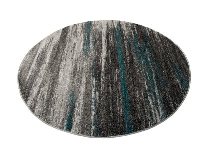 Kusový koberec H086B DARK sivý SARI KOŁO BSF (Rozmer 150x150)