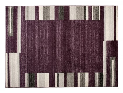 Kusový koberec 3438A tmavo fialový RASTA (Rozmer 80x150)