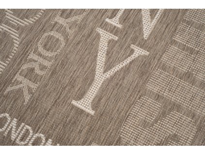 Kusový koberec 20609 sivohnedý/Champagne (Rozmer 80x150)