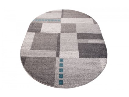 Kusový koberec H064B sivý SARI OV BSF (Rozmer 140x190)