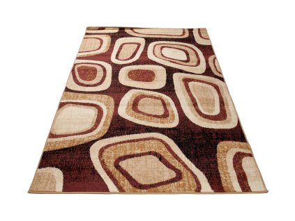 Kusový koberec D314A hnedý CHEAP PP BGX (Rozmer 140x200)