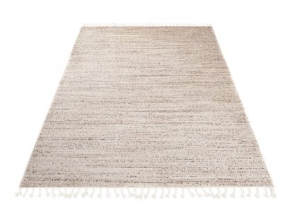 Kusový koberec T006A krémový SARI FRINGES (Rozmer 80x150)