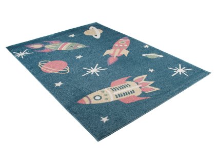 Kusový koberec T823A modrý HAPPY EBR (Rozmer 200x290)