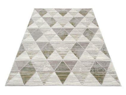 Kusový koberec E460A LIGHT sivý/DARK zelený ASTHANE (Rozmer 300x400)