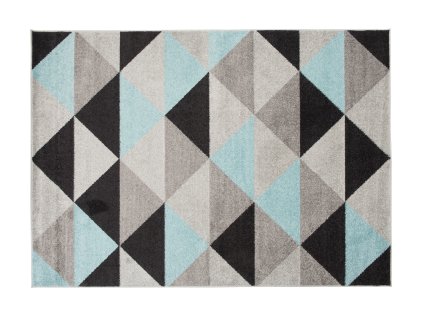 Kusový koberec C945M sivý/tyrkysový LAZUR (Rozmer 200x290)