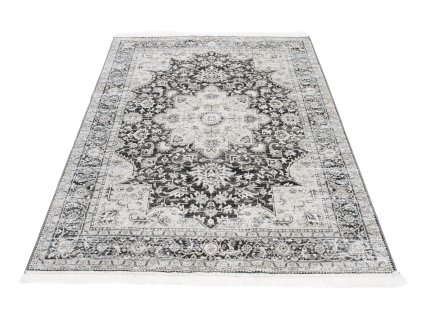 Kusový koberec Isphahan 84486/698 antracitový/Silv (Rozmer 80x150)