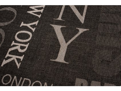 Kusový koberec 20224 čierny strieborný (Rozmer 200x290)