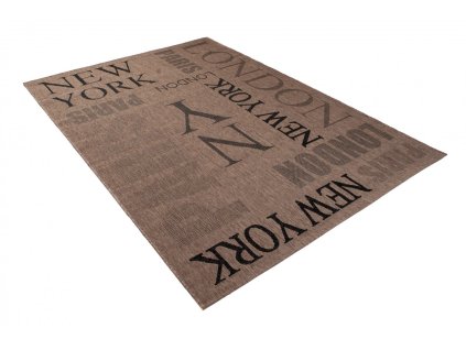 Kusový koberec 20224 kávový / čierny (Rozmer 160x230)